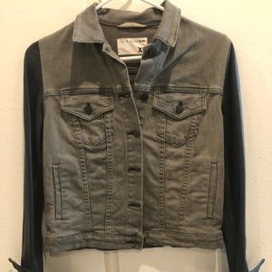 Rag & Bone denim jacket with leather sleeves
